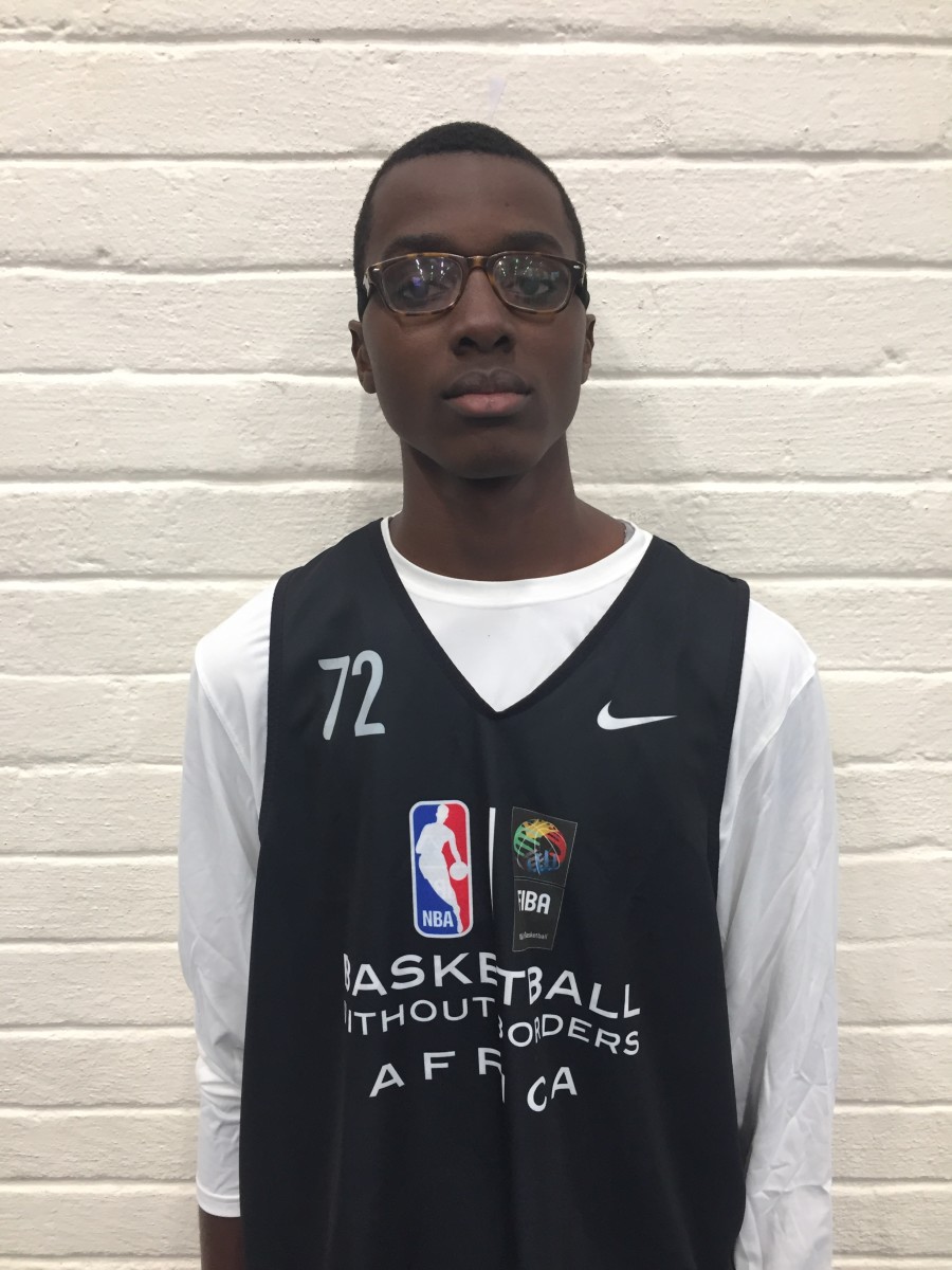 Christian Koloko poses for a photo at the 2017 Basketball Without Borders event in Johannesburg, South Africa